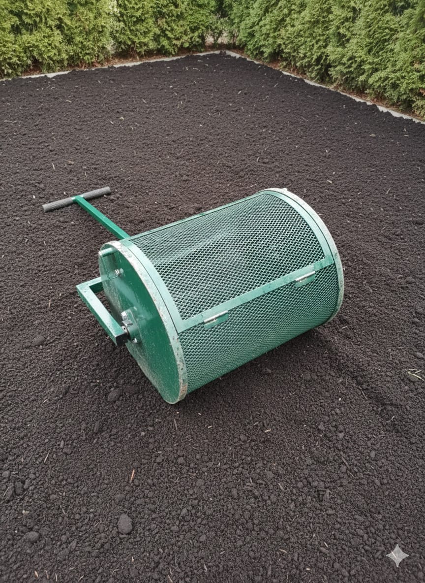 Bęben do rozsypywania torfu i piasku na wynajem w Pieńsku